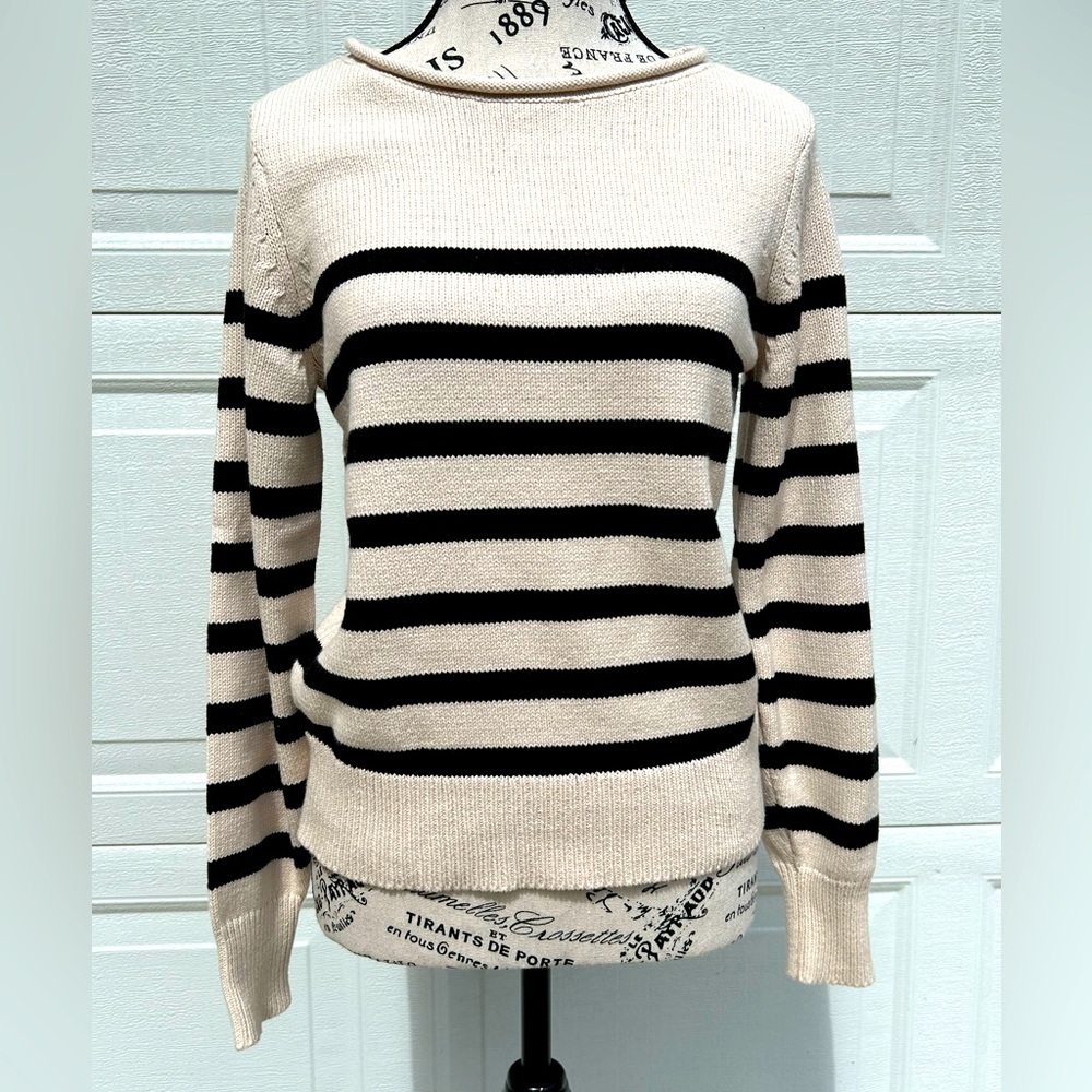 NWT🌷LOFT Roll Neck Striped Sweater